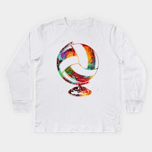 Volleyball Globe Kids Long Sleeve T-Shirt